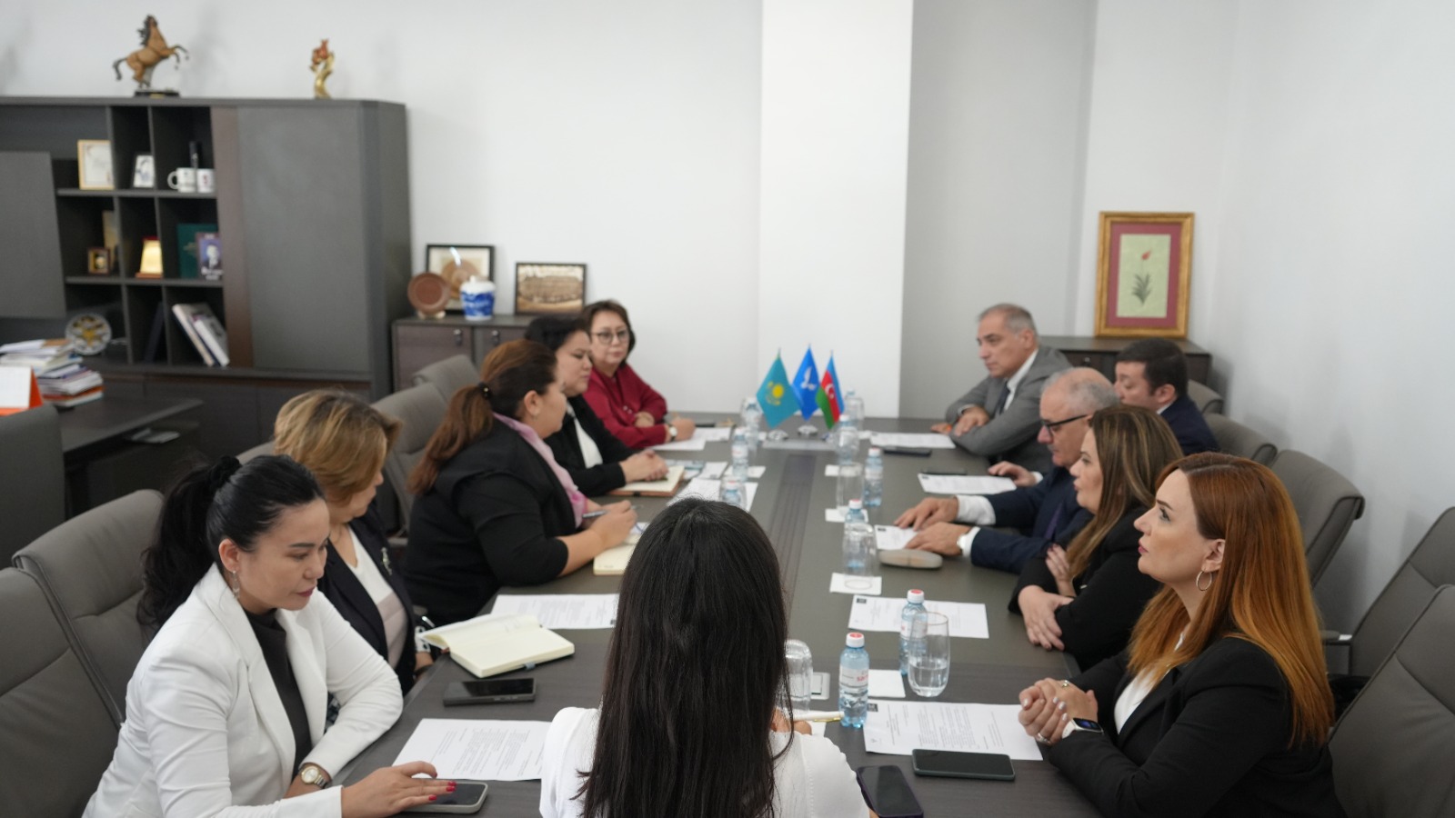 The visit of the delegation of the Azerbaijan State University of Economics (UNEC) to Kunayev University.